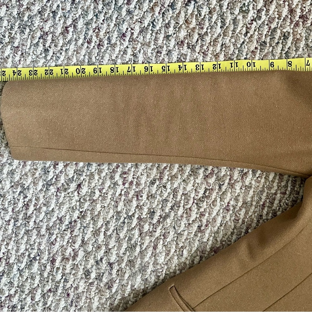 All Saints Irish Lorie wool coat, camel with leather collar/trim - Picture 13 of 16